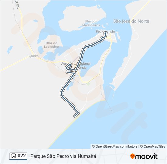 Mapa da linha 022 de 