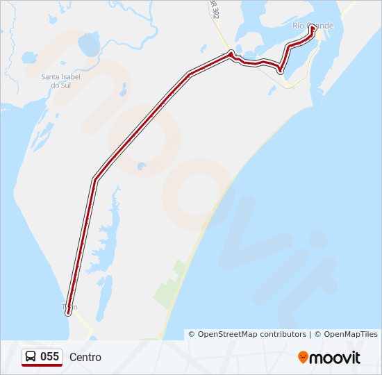 Mapa da linha 055 de 