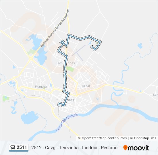 Mapa de 2511 de autobús