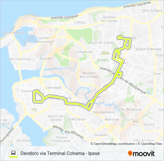 T052 COHAMA Bus Line Map