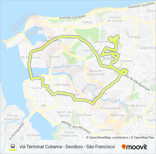 T053 VINHAIS / IPASE Bus Line Map