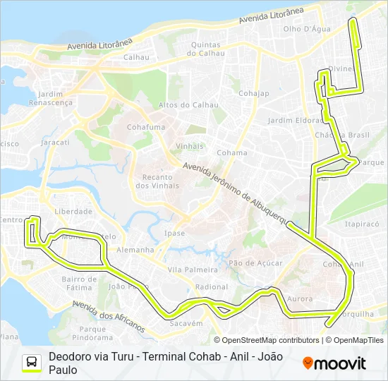 T092 HABITACIONAL TURU Bus Line Map
