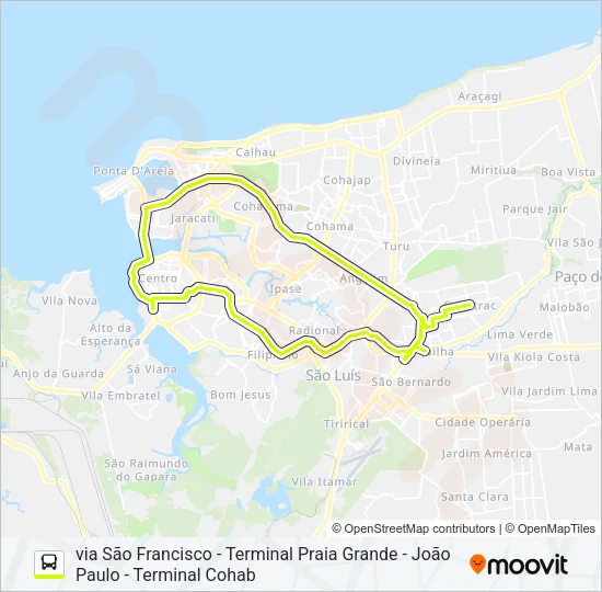 T215 COHATRAC (CORUJÃO) Bus Line Map