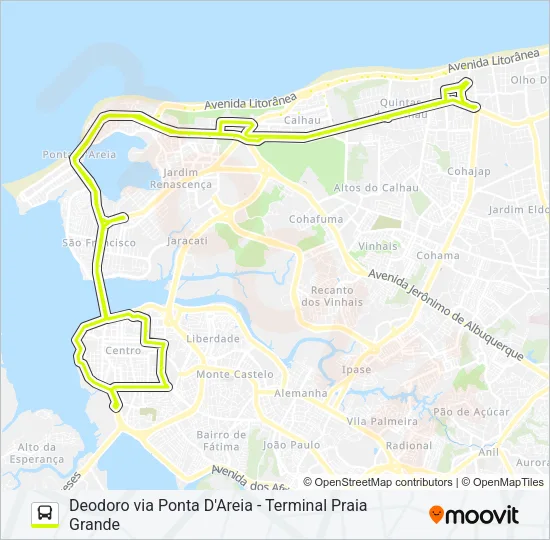 T403 CALHAU / LITORÂNEA Bus Line Map