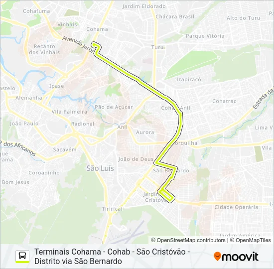 T090 TERMINAIS VIA BR-135 Bus Line Map