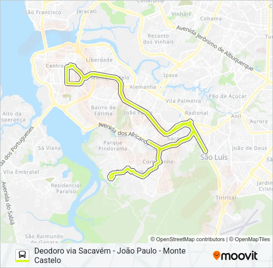 612 COROADINHO / BOM JESUS Bus Line Map