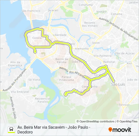 612 COROADINHO / BOM JESUS Bus Line Map