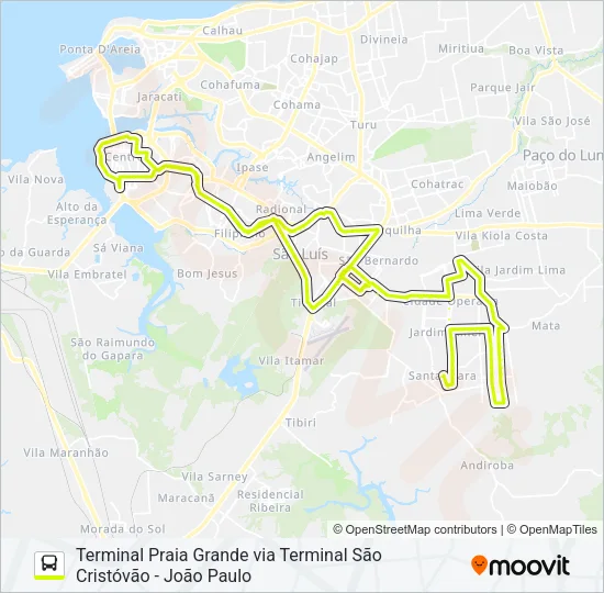 T345 SANTA CLARA (CORUJÃO) Bus Line Map