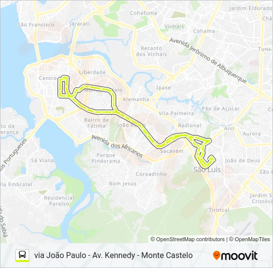 604 SANTO ANTÔNIO / DEODORO Bus Line Map