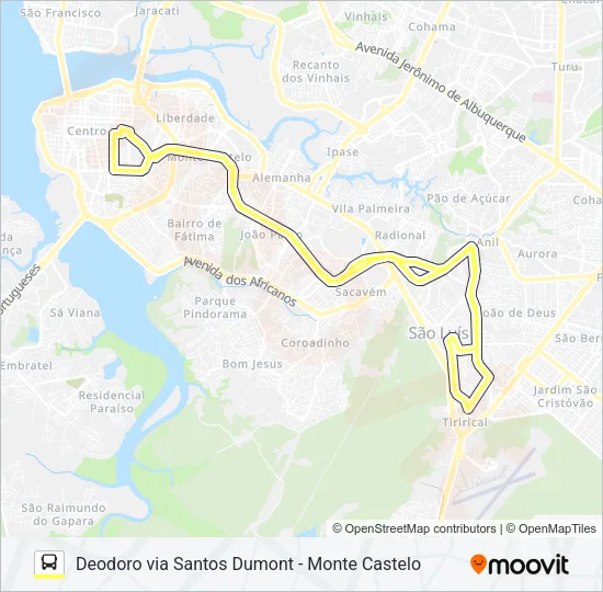 913 VILA LOBÃO / JOÃO PAULO Bus Line Map
