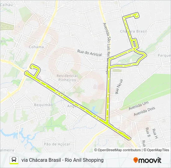 A580 TURU / TERMINAL COHAMA Bus Line Map