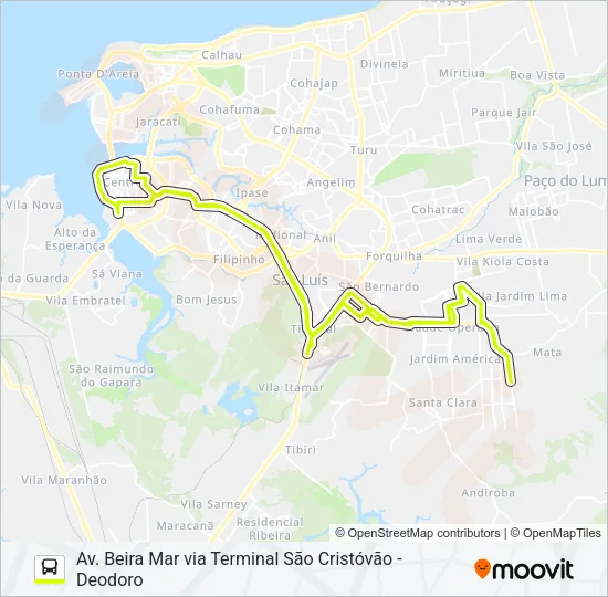 T062 SOCORRÃO 2 / RODOVIÁRIA Bus Line Map