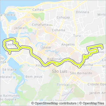 Rota da linha T084 COHATRAC 4 JOÃO PAULO: horários, paradas e