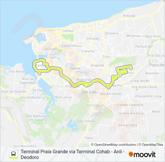 T084 COHATRAC 4 / JOÃO PAULO Bus Line Map