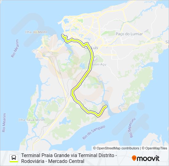 Mapa da linha T034 QUEBRA POTE / JOÃO PAULO de ônibus