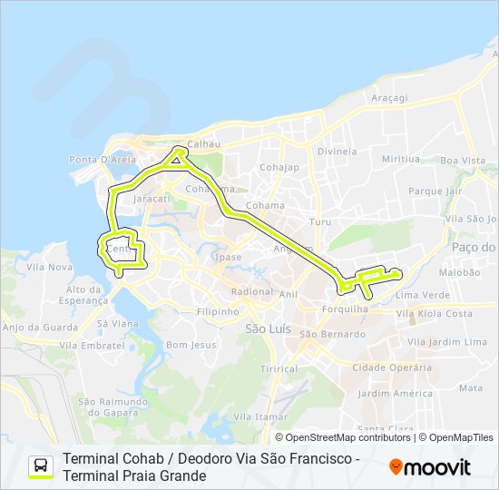 Mapa de T086 COHATRAC / SÃO FRANCISCO de autobús