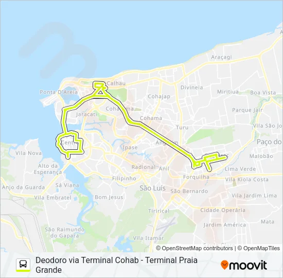 T086 COHATRAC / SÃO FRANCISCO Bus Line Map