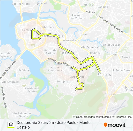 617 COROADINHO / VILA CONCEIÇÃO Bus Line Map