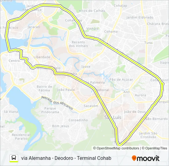 C080 RODOVIÁRIA / SÃO FRANCISCO Bus Line Map
