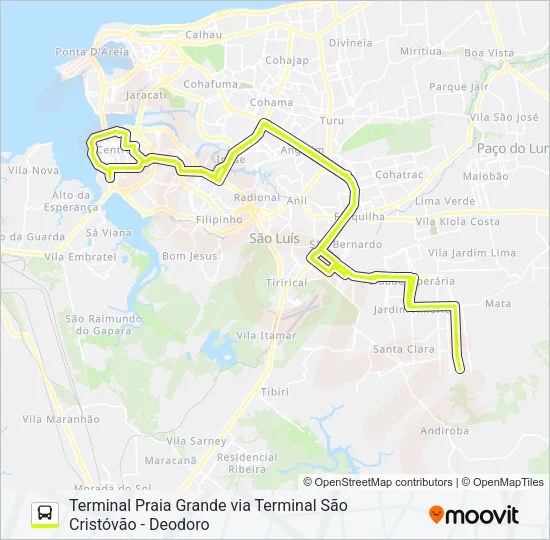 T047 CIDADE OLÍMPICA 02 / IPASE Bus Line Map