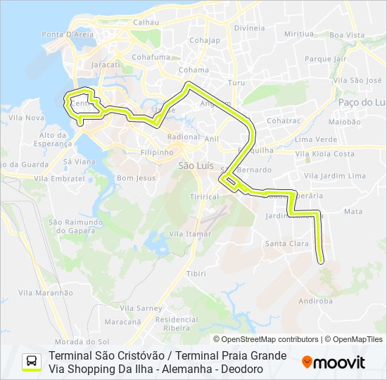 Mapa da linha T078 CIDADE OLÍMPICA 01 / IPASE de ônibus