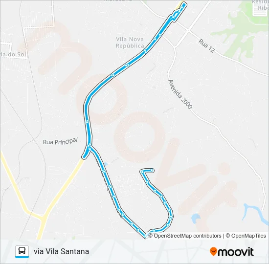 A332 ITAPERA / TERMINAL DISTRITO Bus Line Map