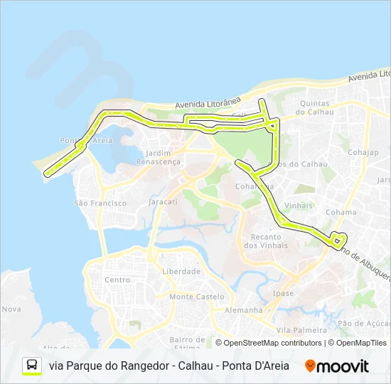A409 PENÍNSULA / TERMINAL COHAMA Bus Line Map