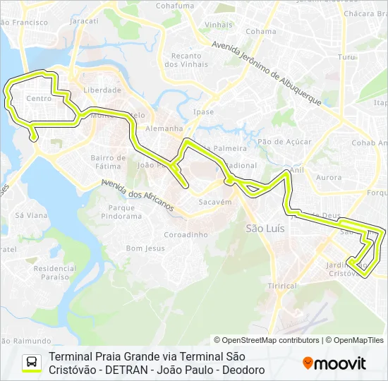 T060 SÃO BERNARDO / JOÃO DE DEUS Bus Line Map