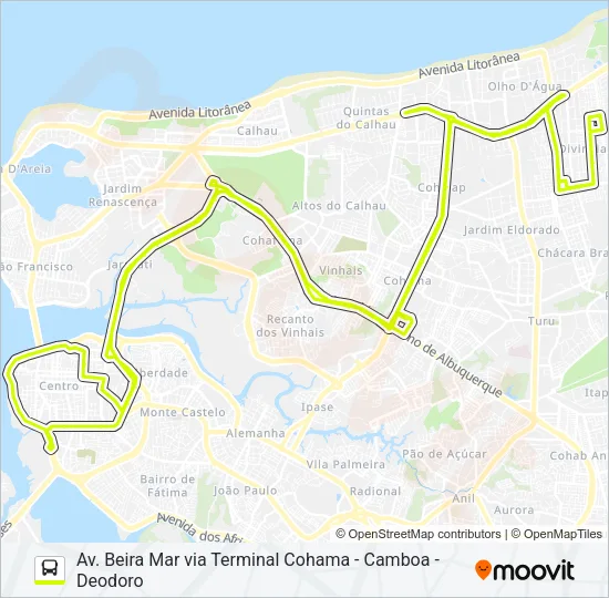 T059 DIVINEIA / SHOPPING SÃO LUÍS Bus Line Map