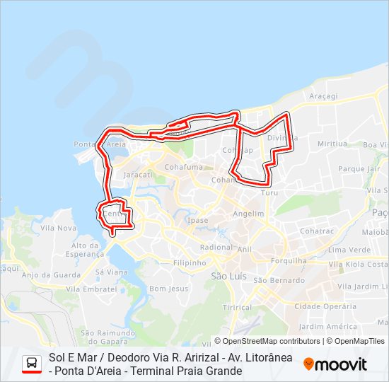 Mapa de T435 CALHAU / LITORÂNEA (CORUJÃO) de autobús