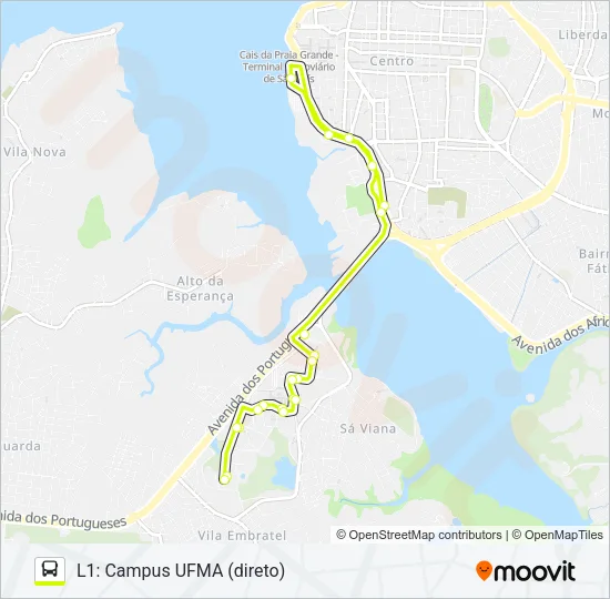 A311 CAMPUS / TERMINAL PRAIA GRANDE Bus Line Map