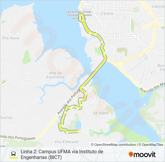 A311 CAMPUS / TERMINAL PRAIA GRANDE Bus Line Map