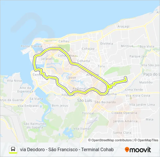C088 CIRCULAR 2 / COHATRAC / JOÃO PAULO Bus Line Map