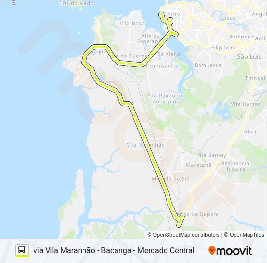 Mapa da linha T337 VILA COLLIER / TERMINAL PRAIA GRANDE de ônibus