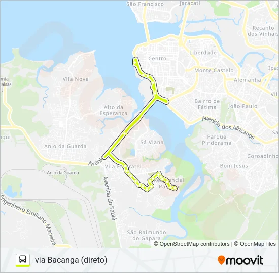 A328 RESIDENCIAL PARAÍSO / DIRETO TERMINAL Bus Line Map