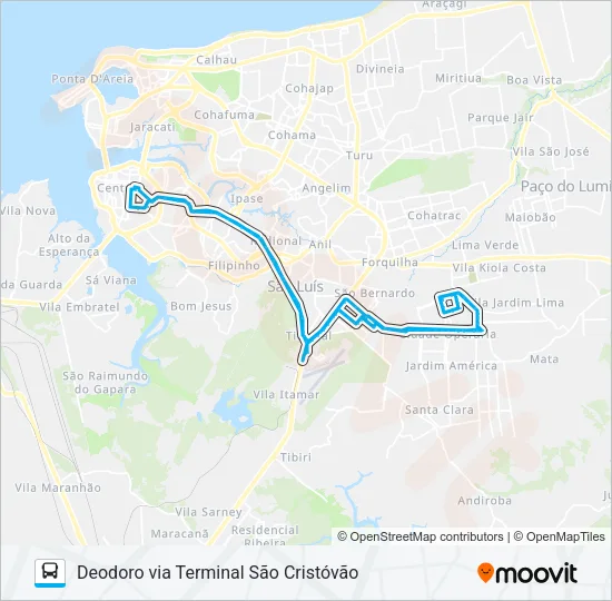 T907 CIDADE OPERÁRIA / SOCORRÃO 2 / RODOVIÁRIA Bus Line Map