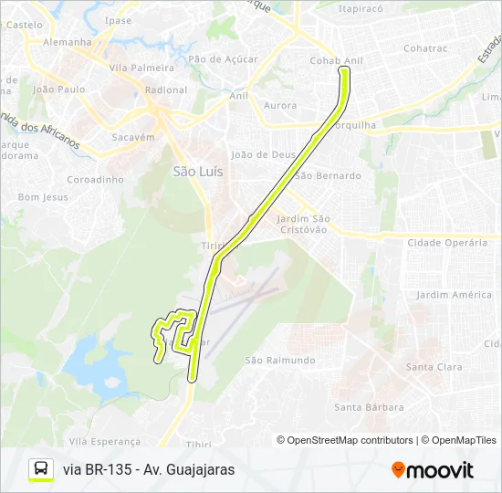 A673 RECANTO VERDE / VILA ITAMAR / TERMINAL COHAB Bus Line Map