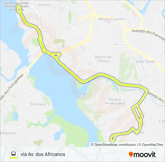 A615 PRIMAVERA / BOM JESUS / TERMINAL PRAIA GRANDE Bus Line Map