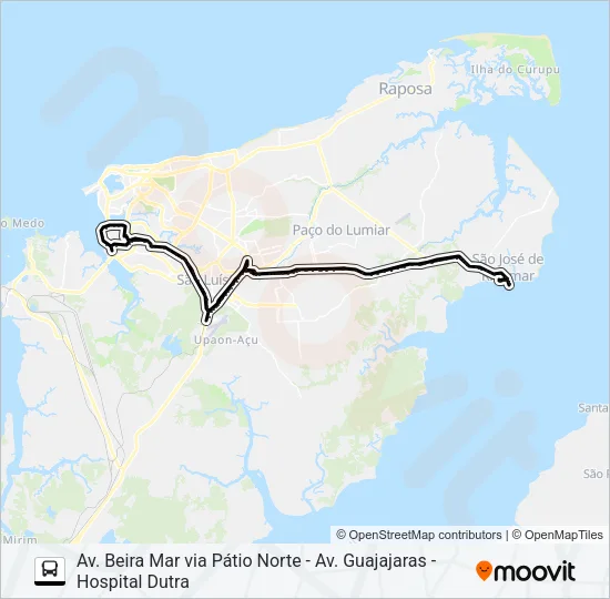 958 RIBAMAR / RODOVIÁRIA Bus Line Map