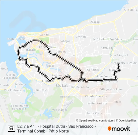 T970 MAIOBÃO / JOÃO PAULO Bus Line Map