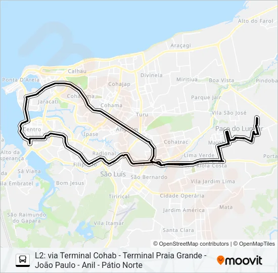 T984 PARANÃ / SÃO FRANCISCO Bus Line Map