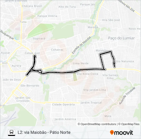 A991 TAMBAÚ / TERMINAL COHAB Bus Line Map
