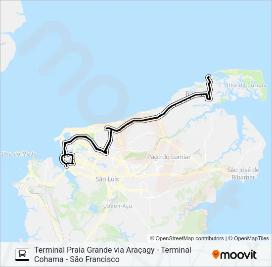 A978 RAPOSA / TERMINAL COHAMA Bus Line Map
