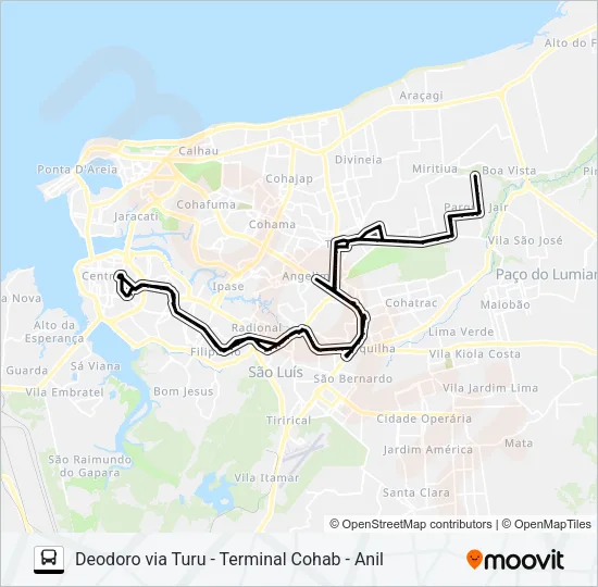 T097 PARQUE JAIR / JOÃO PAULO Bus Line Map