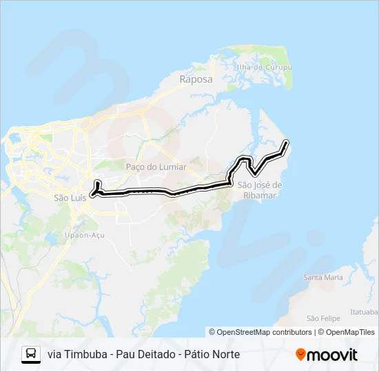 A997 PANAQUATIRA / TERMINAL COHAB Bus Line Map