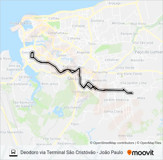 T063 JD. TROPICAL / SANTOS DUMONT Bus Line Map
