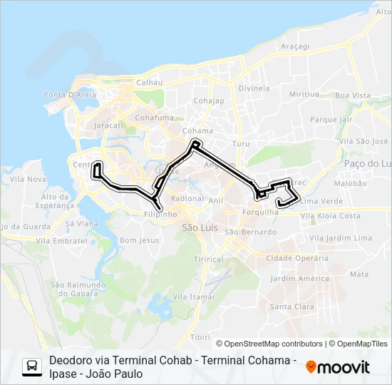 T085 COHATRAC / JD. DAS MARGARIDAS Bus Line Map