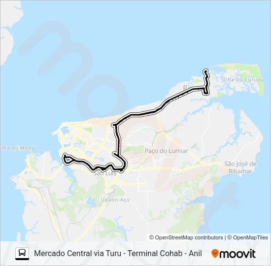 T979 RAPOSA / ARAÇAGY / JOÃO PAULO Bus Line Map