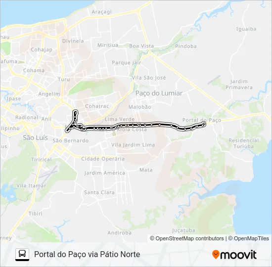 A947 CIDADE ALTA / PORTAL DO PAÇO / TERMINAL COHAB Bus Line Map