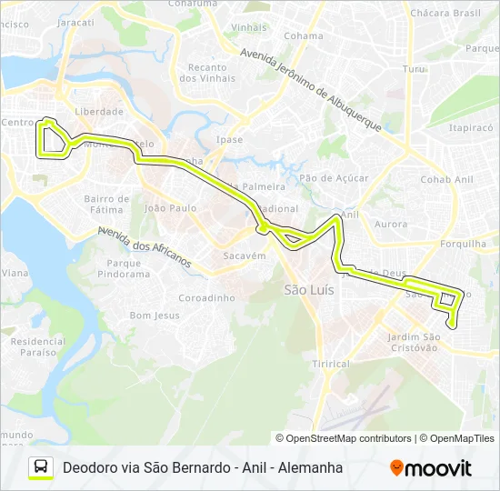 901 IPEM SÃO CRISTÓVÃO / JOÃO DE DEUS / ALEMANHA Bus Line Map